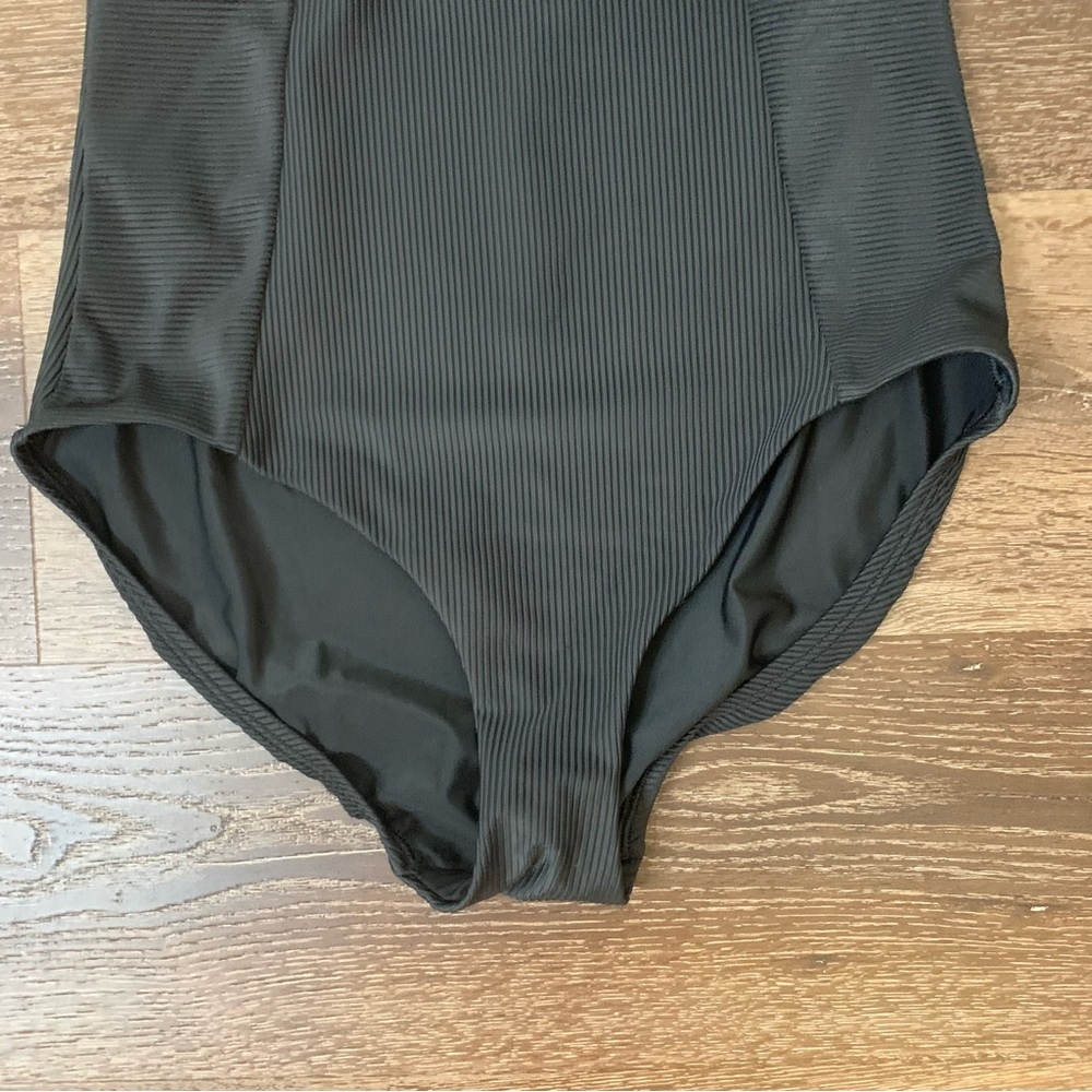 Calia high support one piece swimsuit pure black rib 10 NWT - Picture 2 of 11